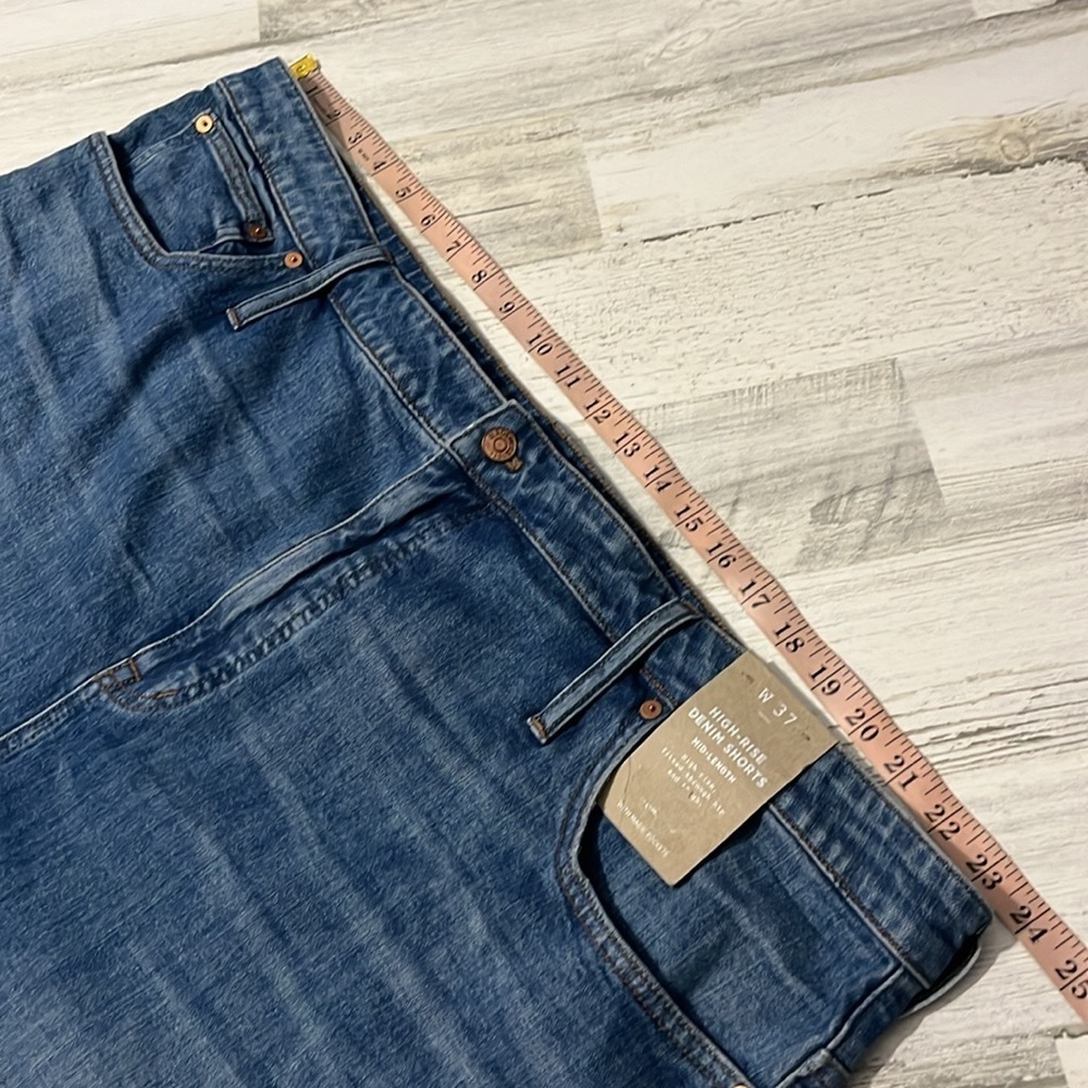 Madewell High- Rise Denim Shorts Mid- Length Size 37 NWT - Picture 8 of 11